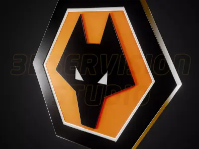 Wolverhampton Wanderers FC logo - Cinematic - 3D print 3D model