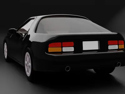 Mazda RX7 FC3S Low-poly 3D model