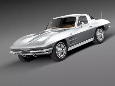 Chevrolet Corvette C2 coupe CG 3D model