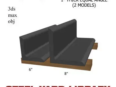 1in Thick Equal Angle 3D model