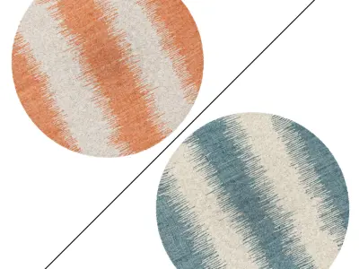 Round Rug Set 242 3D model