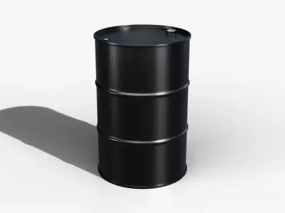 Steel Barrel - Black - Clean 3D model