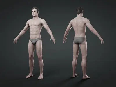 Base Humans - Man Low-poly 3D model