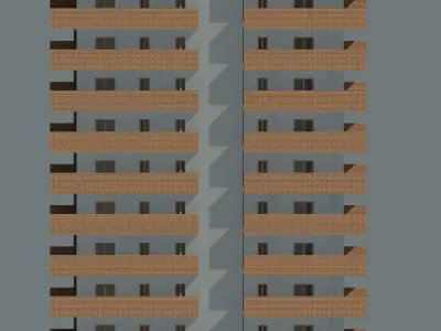  residential apartment building 3D model
