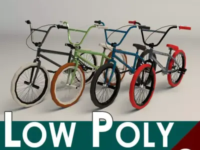 Low Poly BMX Bike Low-poly 3D model