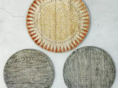 Toraja Carved Wood Panels 3D model