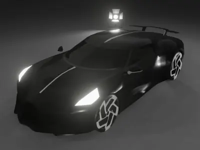 Bugatti la Voiture Noire Low-poly 3D model