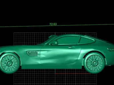 pendant mercedes amg sports car 3D print model