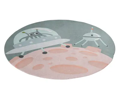 Set of Circu space theme carpets 3D model