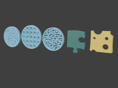 9 coasters stl files 3D print model