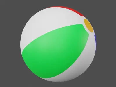 Beach Ball Low-poly 3D model buy