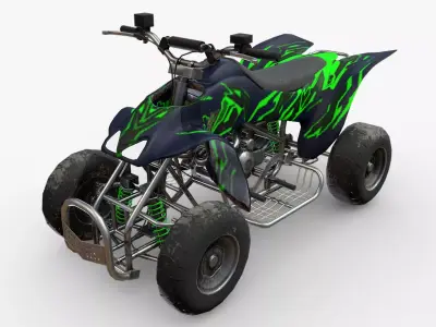 Quad bike v2 Low-poly 3D model