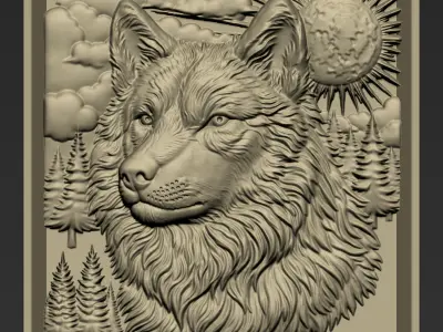 Wolf Head A18 3D print model