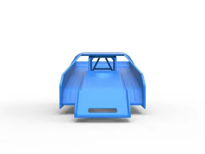 Shell of Vintage Asphalt Modified stock car V3 Scale 1 to 25 3D print model