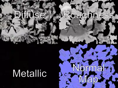 Silver Wolf Pendant model pack Low-poly 3D model