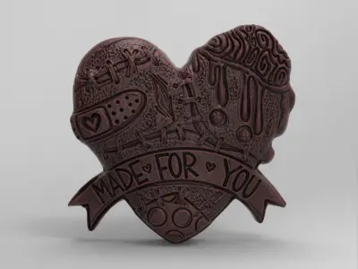 heart cnc model  3D print model