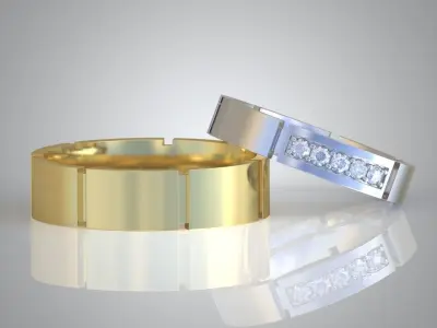 Diamond ring 0492 3D printable model  Free 3D print model