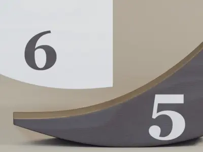 Lunar wall clock 3D model