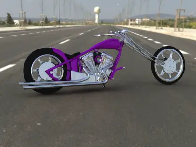 Custom American Chopper Bike 3D model