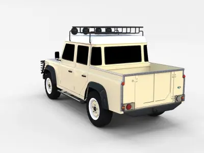 Land Rover Defender 110 Double Cab Pick Up rev 3D model