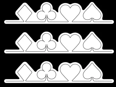 Playing Cards Neon Sign 3D model
