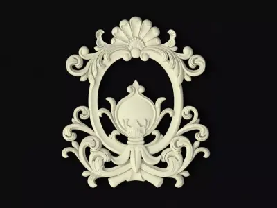 Central decor ornament for furniture 3D model 730