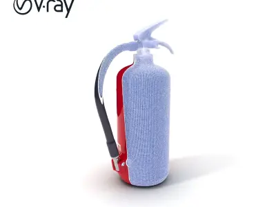 Fire Extinguisher D Model Pack with Adjustable Detail Levels Low-poly 3D model