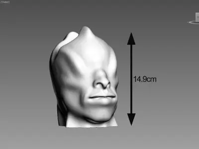 Human head Ps5 controller stand 3D print model