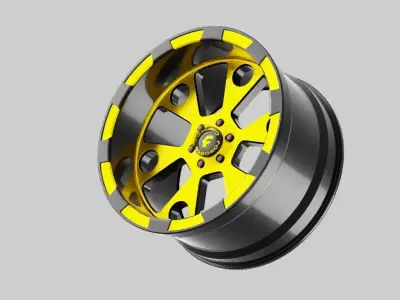 Forgiato Massa-T Wheels Low-poly 3D model