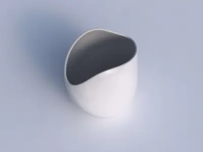 Bowl compressed and twisted smooth 3D print model