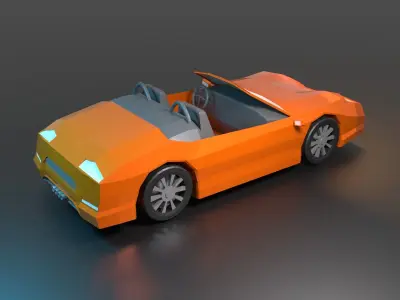 Low-Poly Porcshe Car Low-poly 3D model