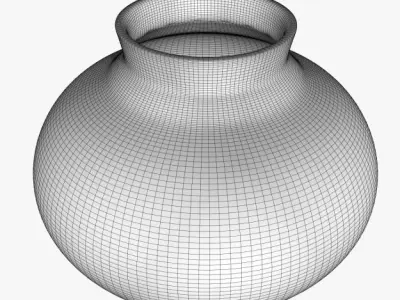 Mud Clay Pot 2 Low-poly 3D model