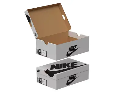 Nike Shoe Box PBR 07 Low-poly 3D model