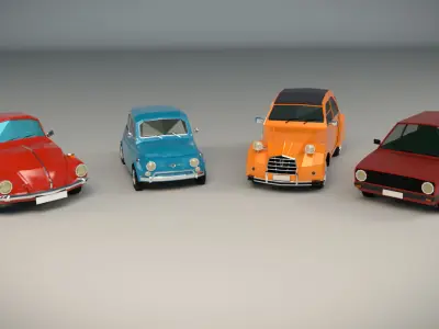 Low Poly City Car Pack