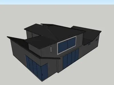Architectural 3D model modern house 3D model purchase