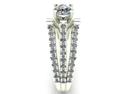 Diamond engagement ring solitaire Free 3D print model