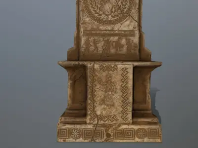 statue Low-poly 3D model 2