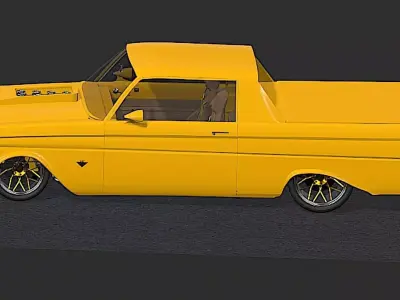 Custom 65 Ranchero - High Poly 3D model