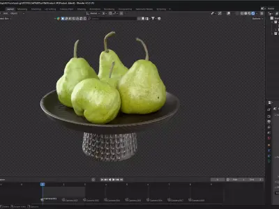 Pears in a Bowl 3D model