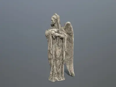 Angel Statue 02 Low-poly 3D model