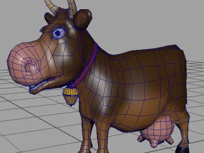 Cow cartoon 3D model