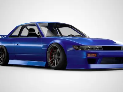 Nissan Silvia S13 coupe BN Sports custom 3D model