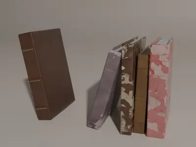 Old Worn Books Free 3D model