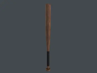 Baseball Bat 3D Model Low-poly 3D model
