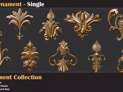 50 Ornament Single - Vol 08 3D model