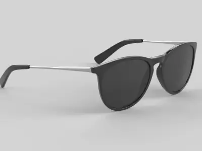 Pilot Eyewear Glasses Low-poly 3D model