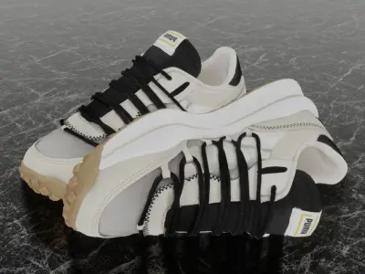 PUMA LACE RIDER 3D SHOES Low-poly 3D model