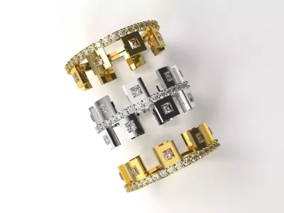 ring consists of three separate rings rr0010 3D print model