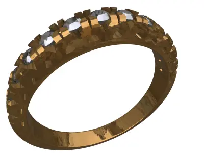 Diamond Ali Ring 3D Model VR Low-poly 3D model