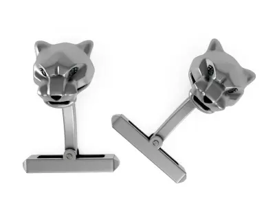 Panther Cufflinks 3D print model
